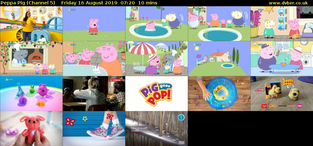 Peppa Pig (Channel 5) Friday 16 August 2019 07:20 - 07:30