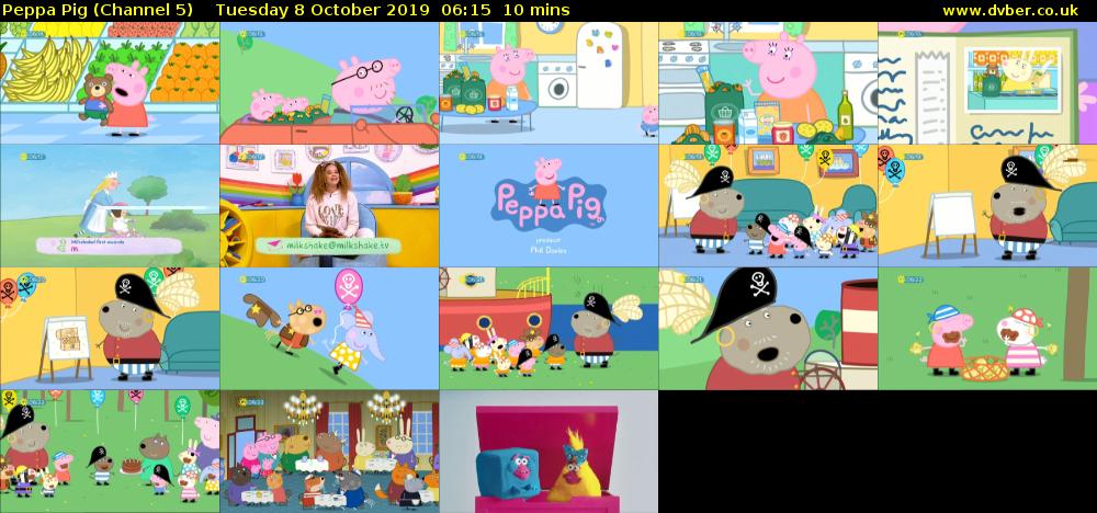 Peppa Pig (Channel 5) Tuesday 8 October 2019 06:15 - 06:25