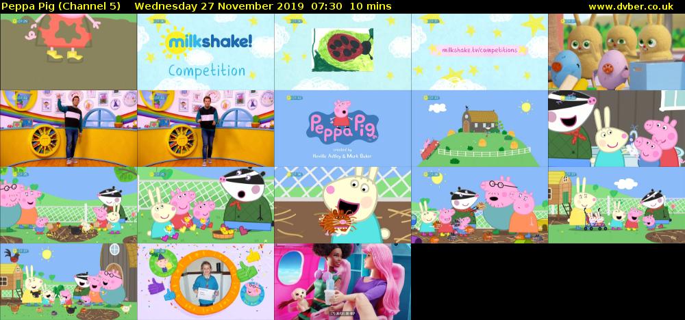 Peppa Pig (Channel 5) Wednesday 27 November 2019 07:30 - 07:40