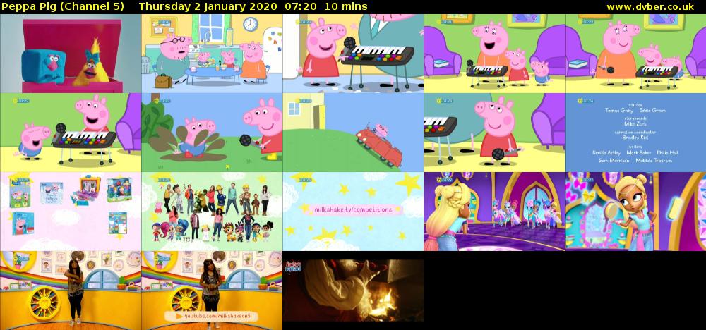 Peppa Pig (Channel 5) Thursday 2 January 2020 07:20 - 07:30