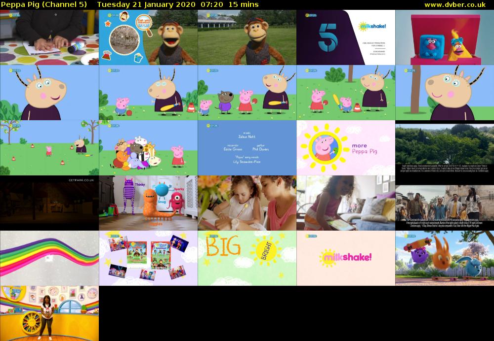 Peppa Pig (Channel 5) Tuesday 21 January 2020 07:20 - 07:35