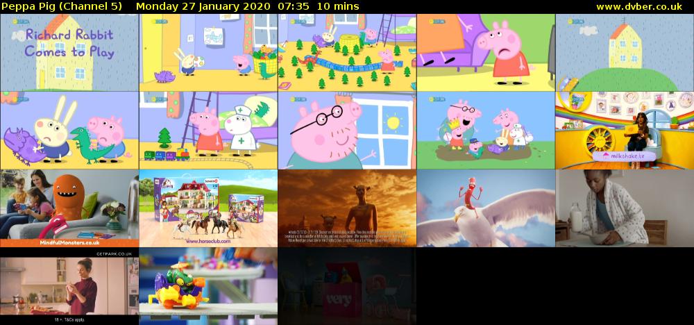 Peppa Pig (Channel 5) Monday 27 January 2020 07:35 - 07:45