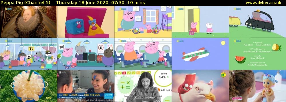 Peppa Pig (Channel 5) Thursday 18 June 2020 07:30 - 07:40
