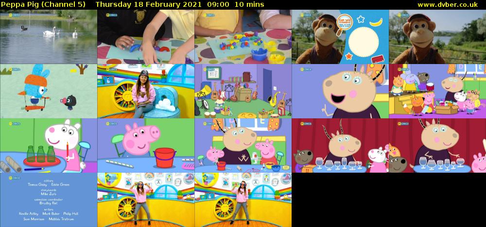 Peppa Pig (Channel 5) Thursday 18 February 2021 09:00 - 09:10