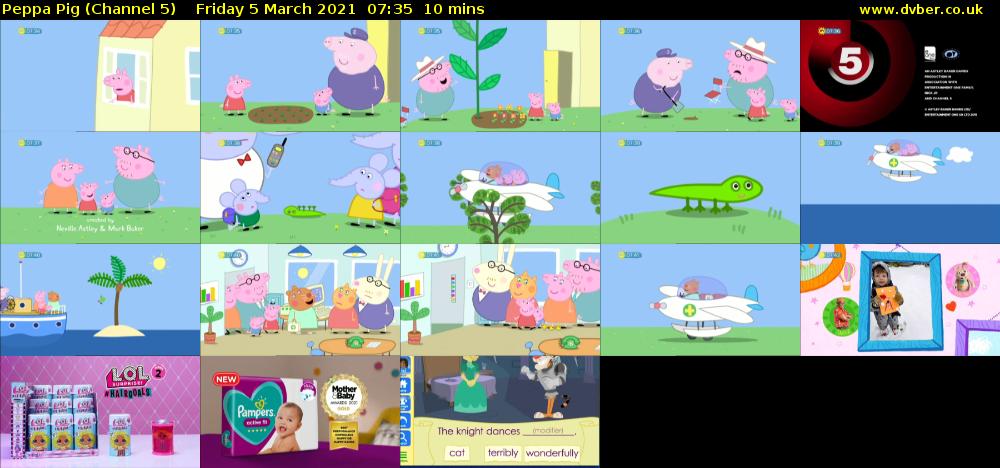 Peppa Pig (Channel 5) Friday 5 March 2021 07:35 - 07:45