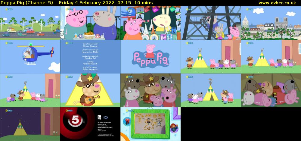 Peppa Pig (Channel 5) Friday 4 February 2022 07:15 - 07:25