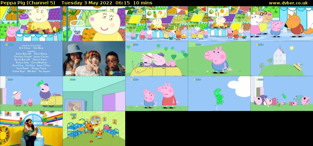 Peppa Pig (Channel 5) Tuesday 3 May 2022 06:15 - 06:25