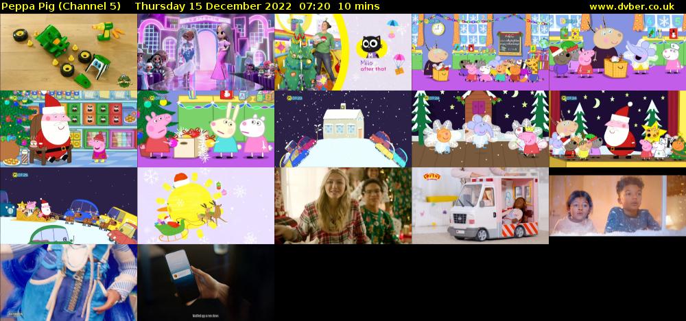 Peppa Pig (Channel 5) Thursday 15 December 2022 07:20 - 07:30