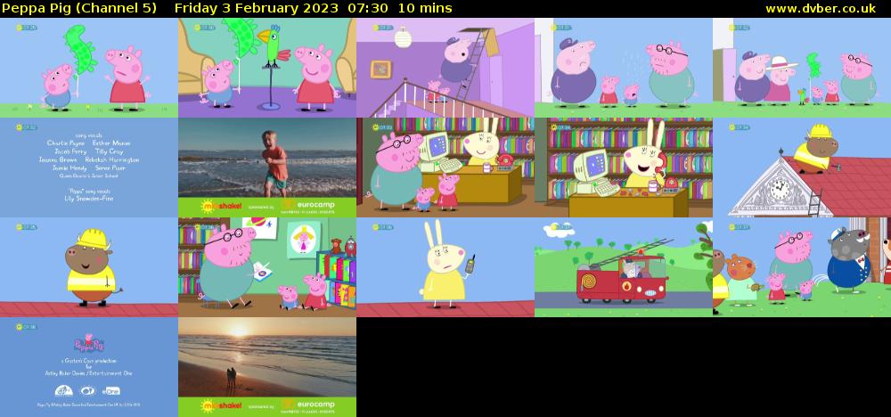 Peppa Pig (Channel 5) Friday 3 February 2023 07:30 - 07:40