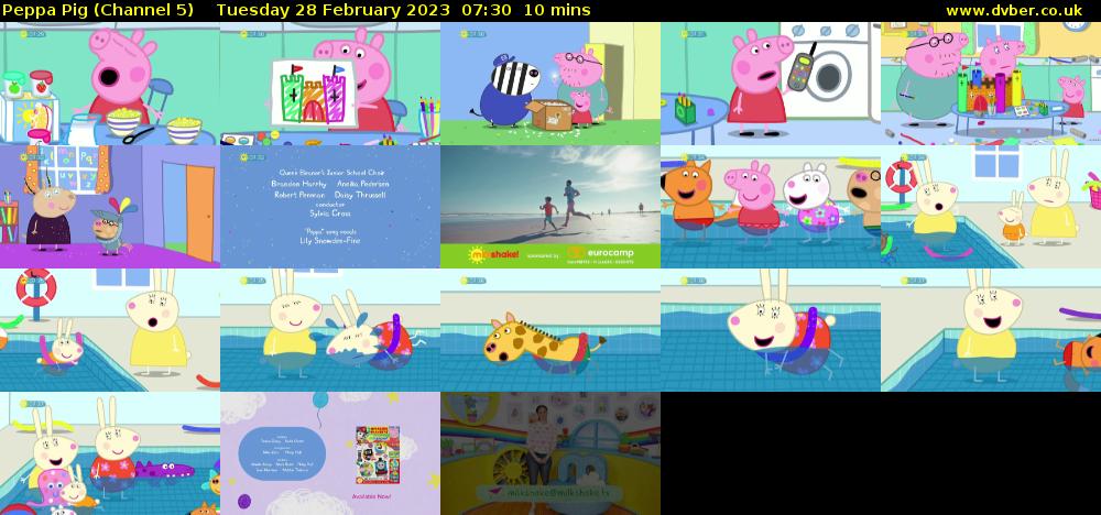 Peppa Pig (Channel 5) Tuesday 28 February 2023 07:30 - 07:40