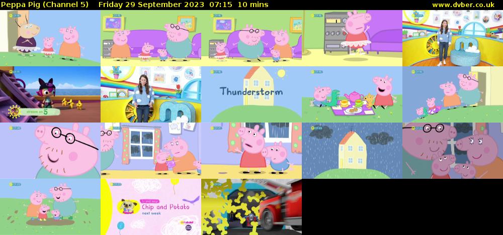 Peppa Pig (Channel 5) Friday 29 September 2023 07:15 - 07:25