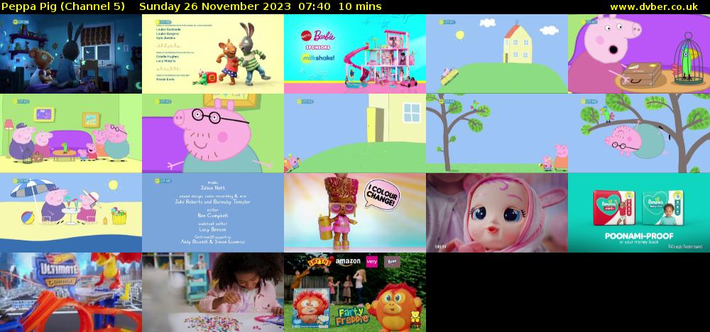 Peppa Pig (Channel 5) Sunday 26 November 2023 07:40 - 07:50