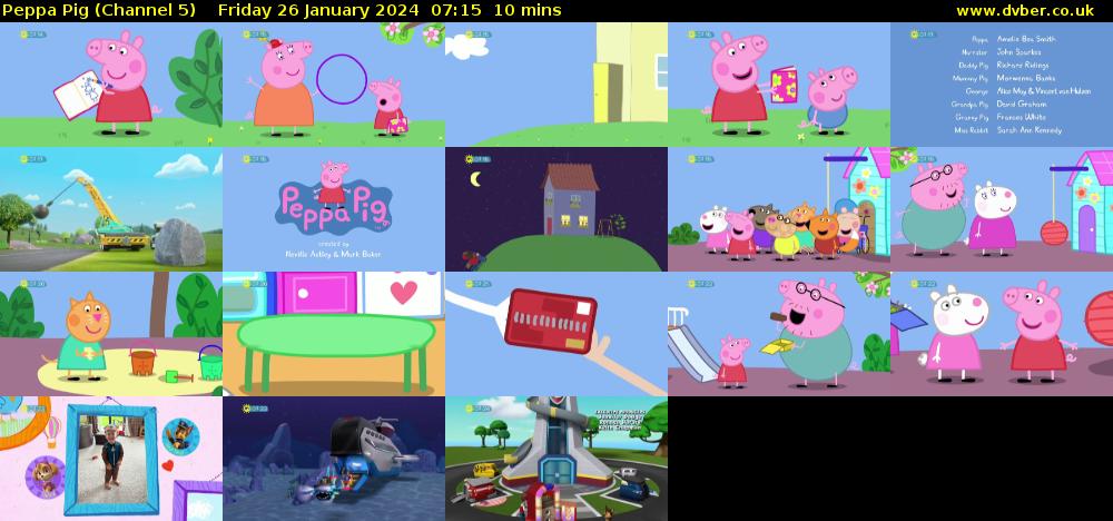 Peppa Pig (Channel 5) Friday 26 January 2024 07:15 - 07:25