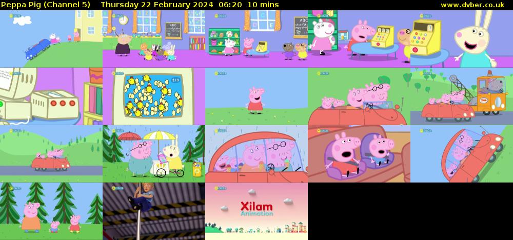 Peppa Pig (Channel 5) Thursday 22 February 2024 06:20 - 06:30