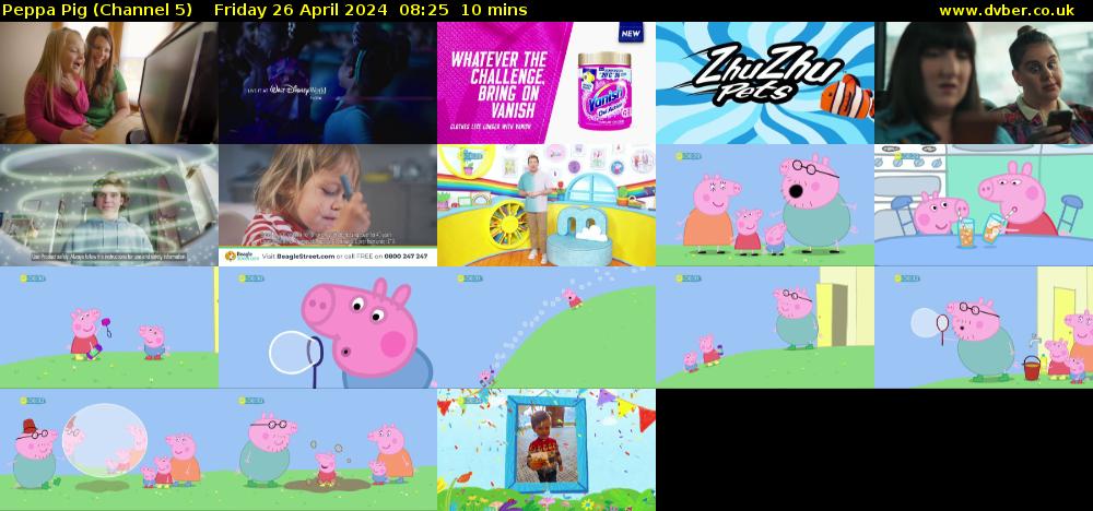Peppa Pig (Channel 5) Friday 26 April 2024 08:25 - 08:35
