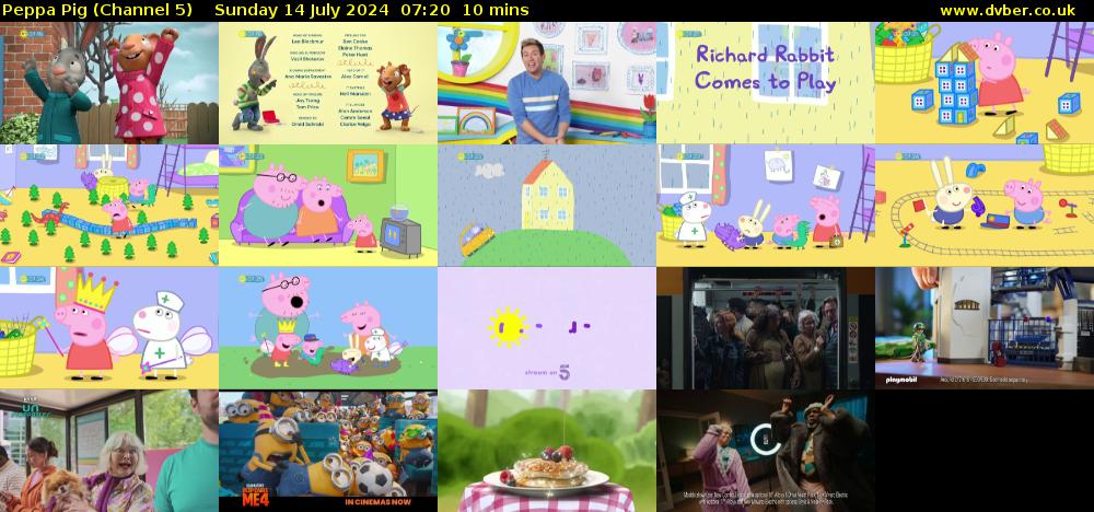Peppa Pig (Channel 5) Sunday 14 July 2024 07:20 - 07:30