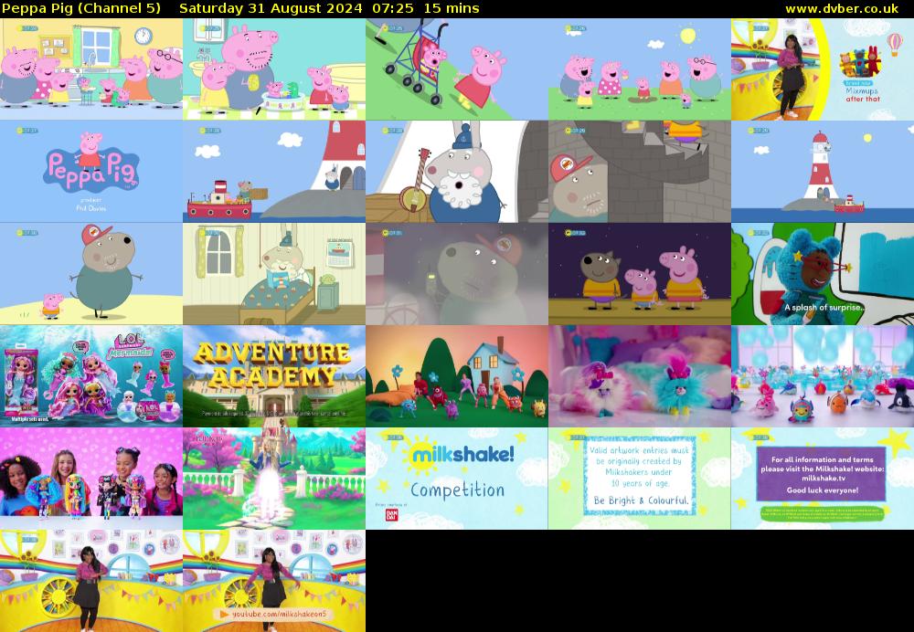 Peppa Pig (Channel 5) Saturday 31 August 2024 07:25 - 07:40