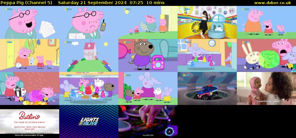 Peppa Pig (Channel 5) Saturday 21 September 2024 07:25 - 07:35
