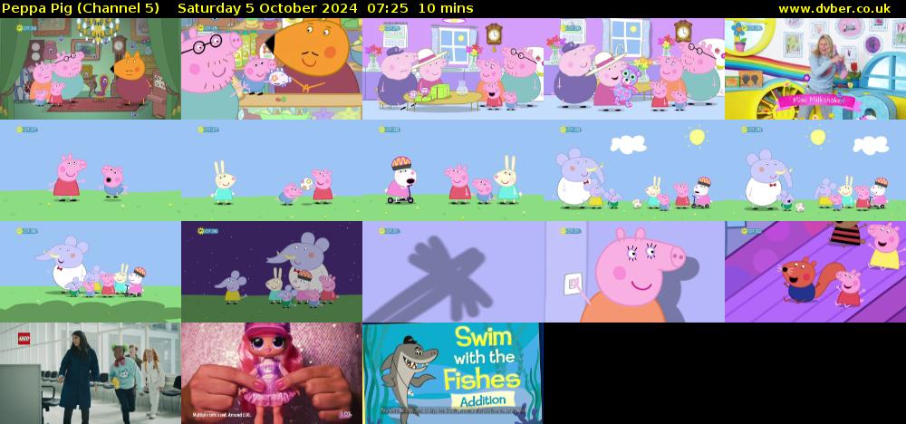 Peppa Pig (Channel 5) Saturday 5 October 2024 07:25 - 07:35