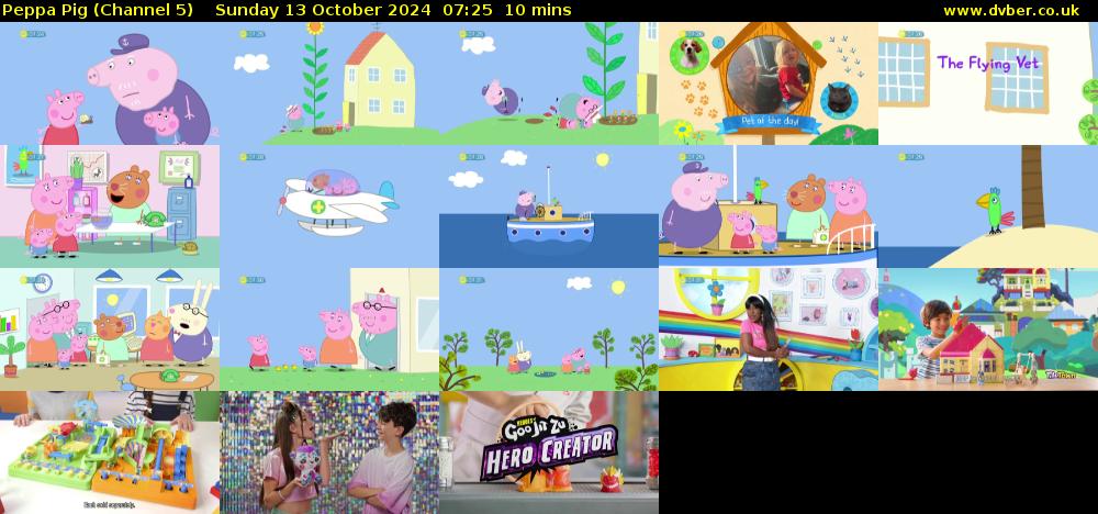 Peppa Pig (Channel 5) Sunday 13 October 2024 07:25 - 07:35