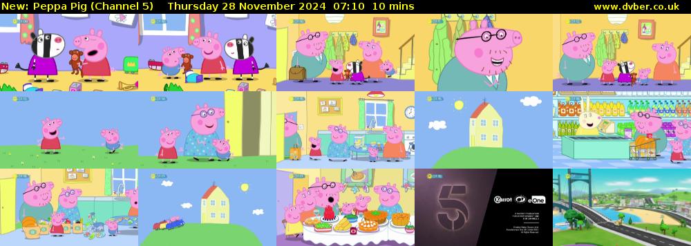 Peppa Pig (Channel 5) Thursday 28 November 2024 07:10 - 07:20