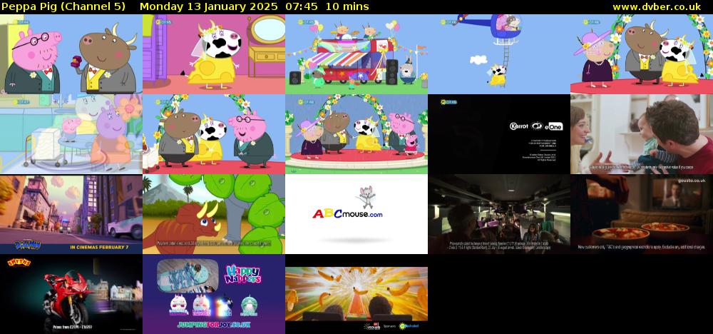 Peppa Pig (Channel 5) Monday 13 January 2025 07:45 - 07:55