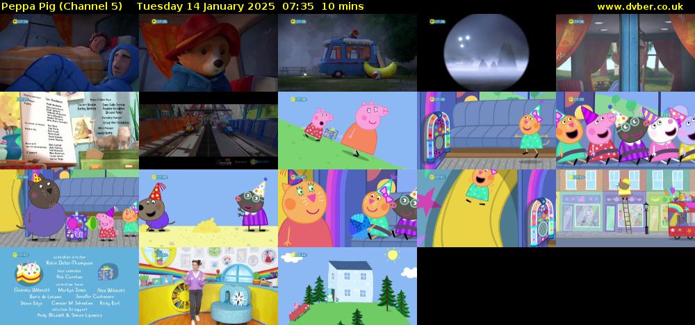Peppa Pig (Channel 5) Tuesday 14 January 2025 07:35 - 07:45