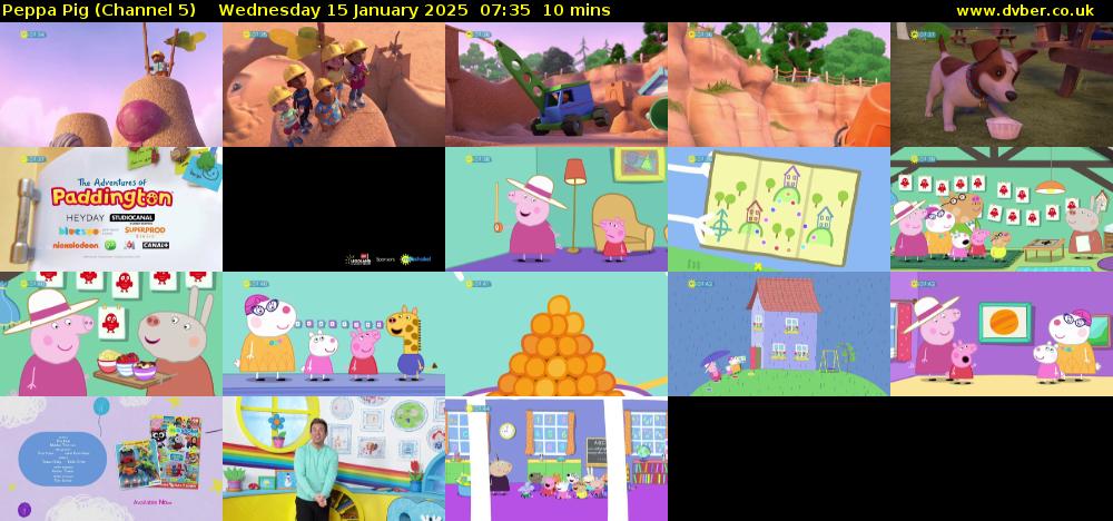 Peppa Pig (Channel 5) Wednesday 15 January 2025 07:35 - 07:45