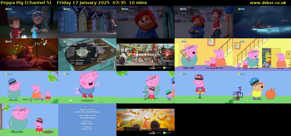 Peppa Pig (Channel 5) Friday 17 January 2025 07:35 - 07:45