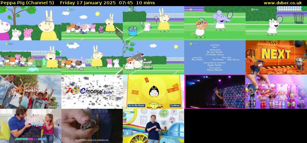 Peppa Pig (Channel 5) Friday 17 January 2025 07:45 - 07:55