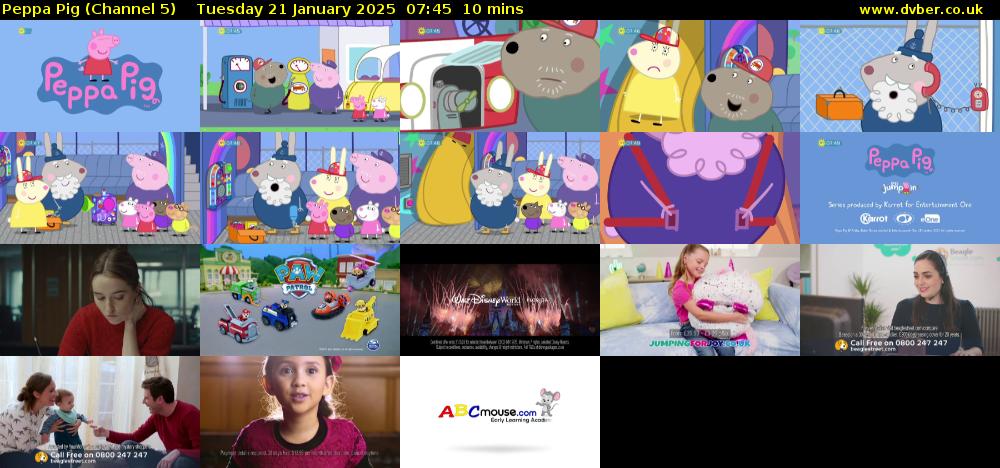 Peppa Pig (Channel 5) Tuesday 21 January 2025 07:45 - 07:55