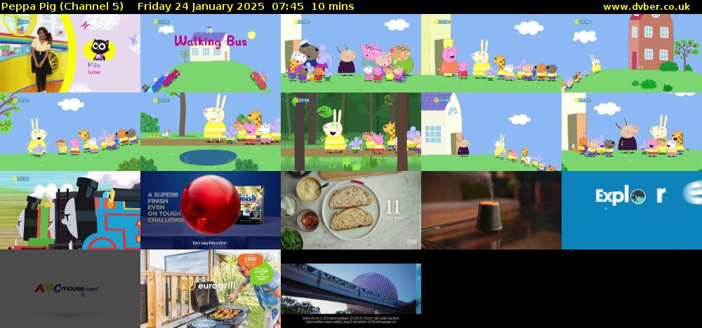 Peppa Pig (Channel 5) Friday 24 January 2025 07:45 - 07:55