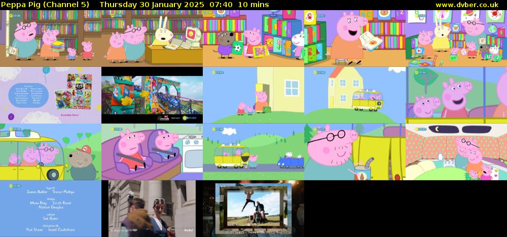 Peppa Pig (Channel 5) Thursday 30 January 2025 07:40 - 07:50