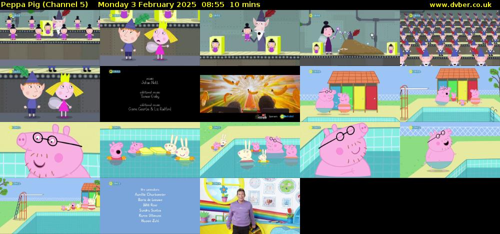 Peppa Pig (Channel 5) Monday 3 February 2025 08:55 - 09:05