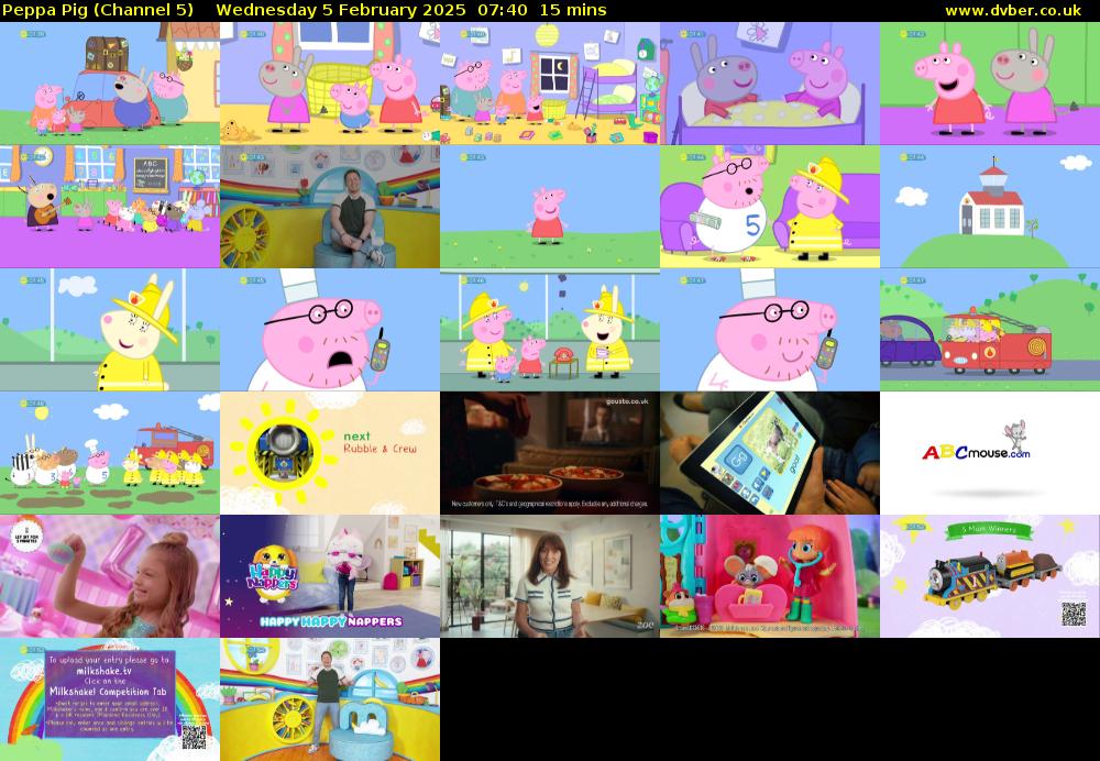 Peppa Pig (Channel 5) Wednesday 5 February 2025 07:40 - 07:55