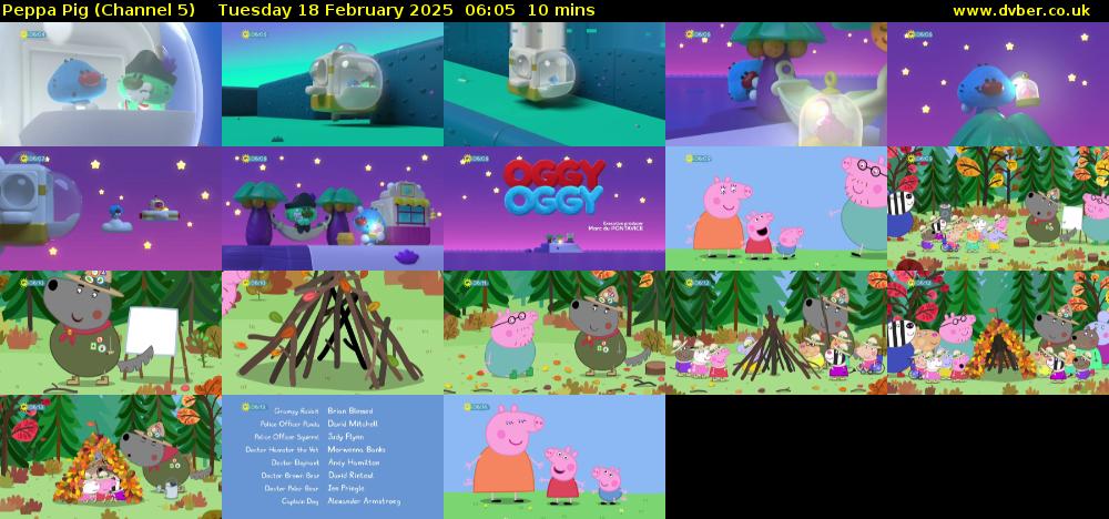 Peppa Pig (Channel 5) Tuesday 18 February 2025 06:05 - 06:15