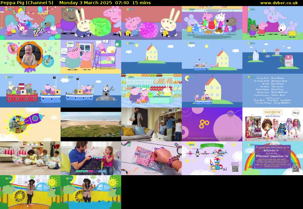 Peppa Pig (Channel 5) Monday 3 March 2025 07:40 - 07:55