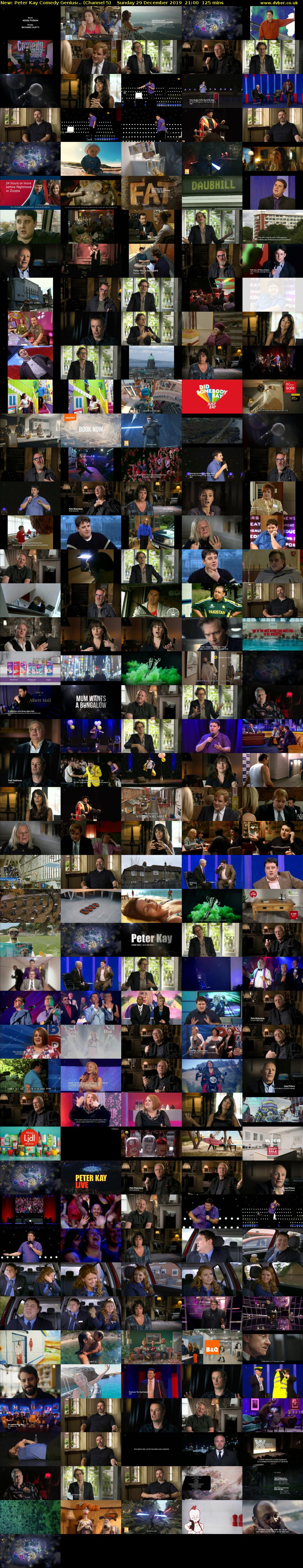 Peter Kay Comedy Genius:.. (Channel 5) Sunday 29 December 2019 21:00 - 23:05