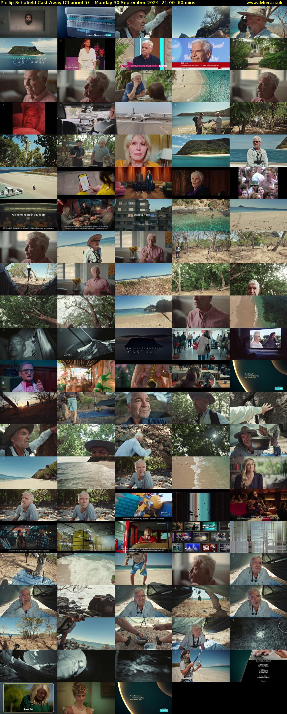 Phillip Schofield Cast Away (Channel 5) Monday 30 September 2024 21:00 - 22:00