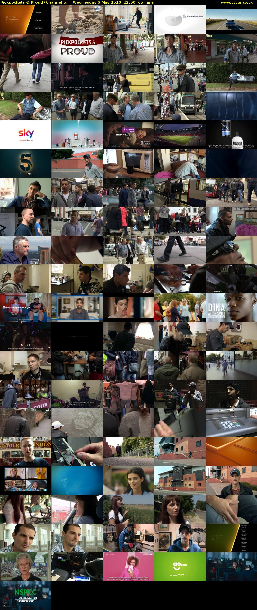 Pickpockets & Proud (Channel 5) Wednesday 6 May 2020 22:00 - 23:05
