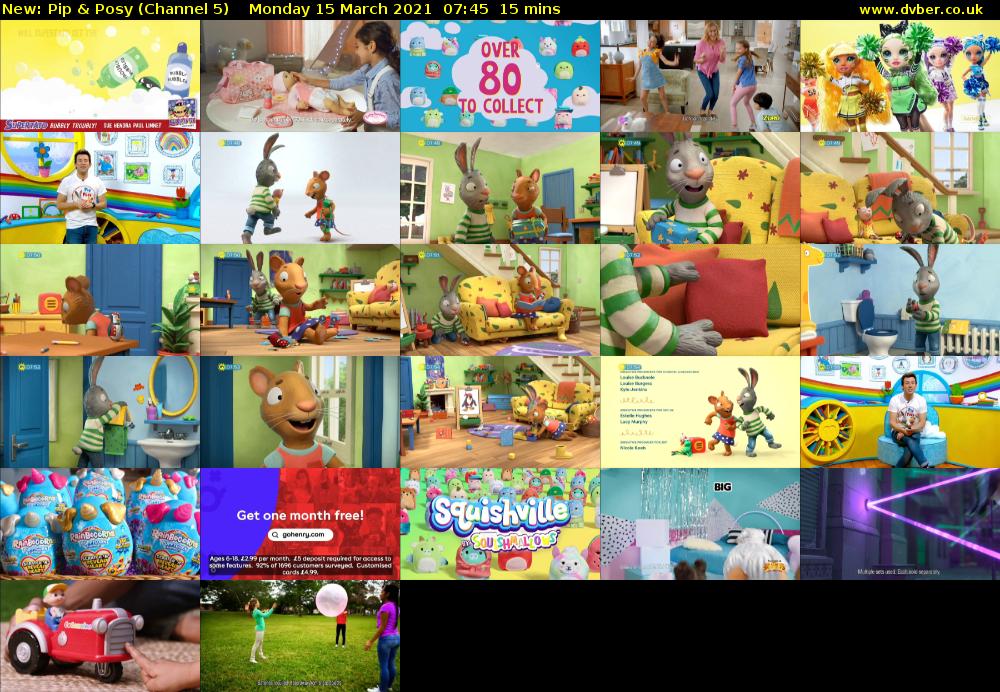 Pip & Posy (Channel 5) Monday 15 March 2021 07:45 - 08:00