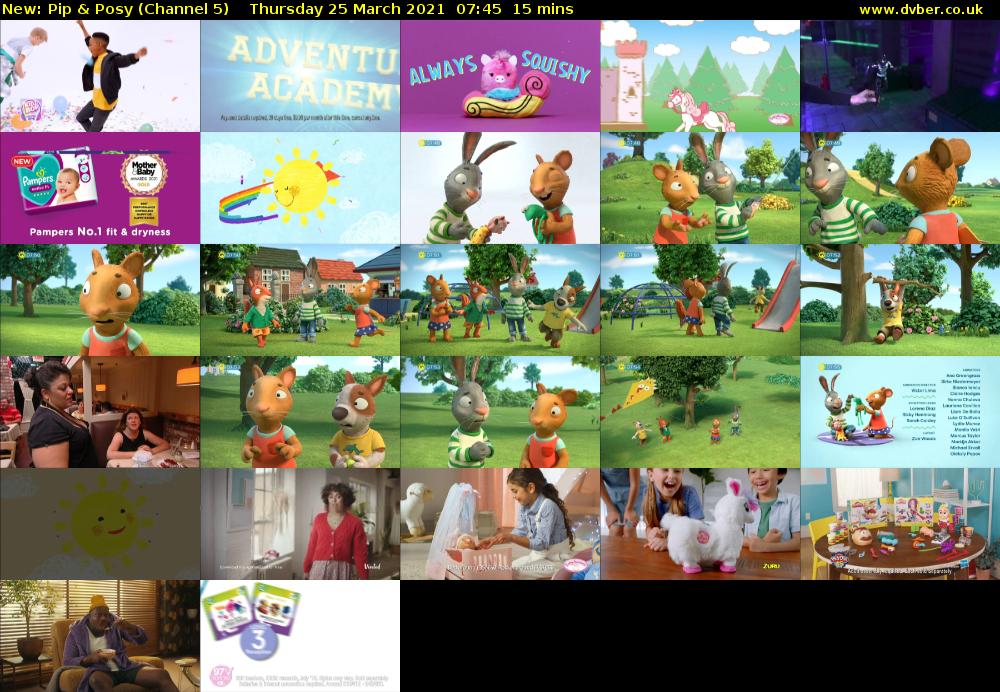 Pip & Posy (Channel 5) Thursday 25 March 2021 07:45 - 08:00