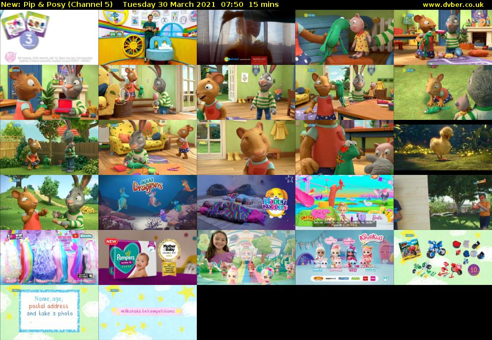 Pip & Posy (Channel 5) Tuesday 30 March 2021 07:50 - 08:05
