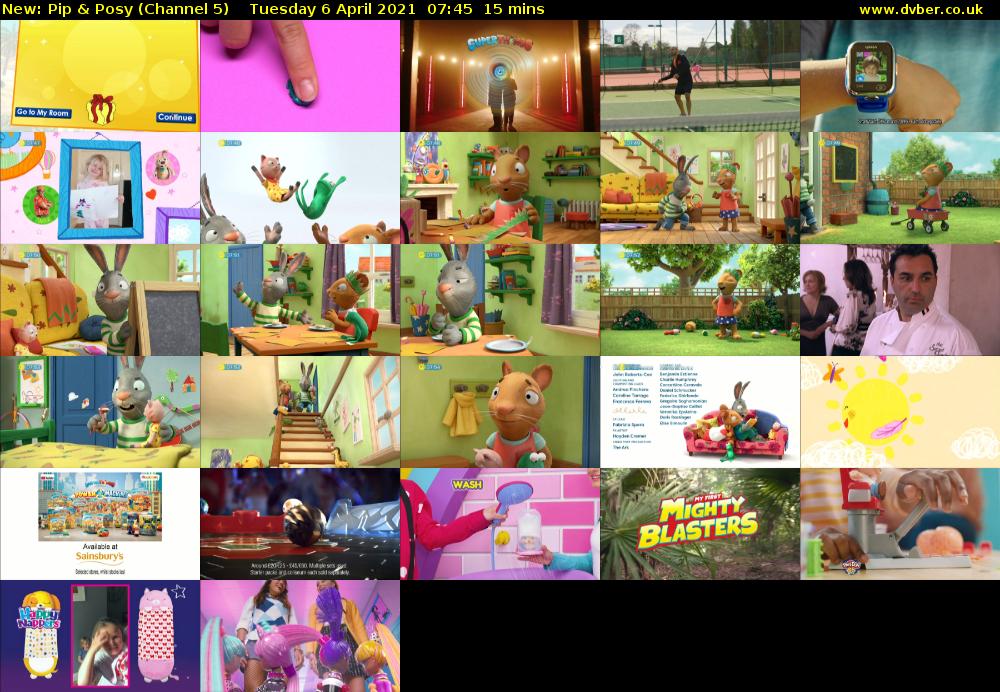 Pip & Posy (Channel 5) Tuesday 6 April 2021 07:45 - 08:00