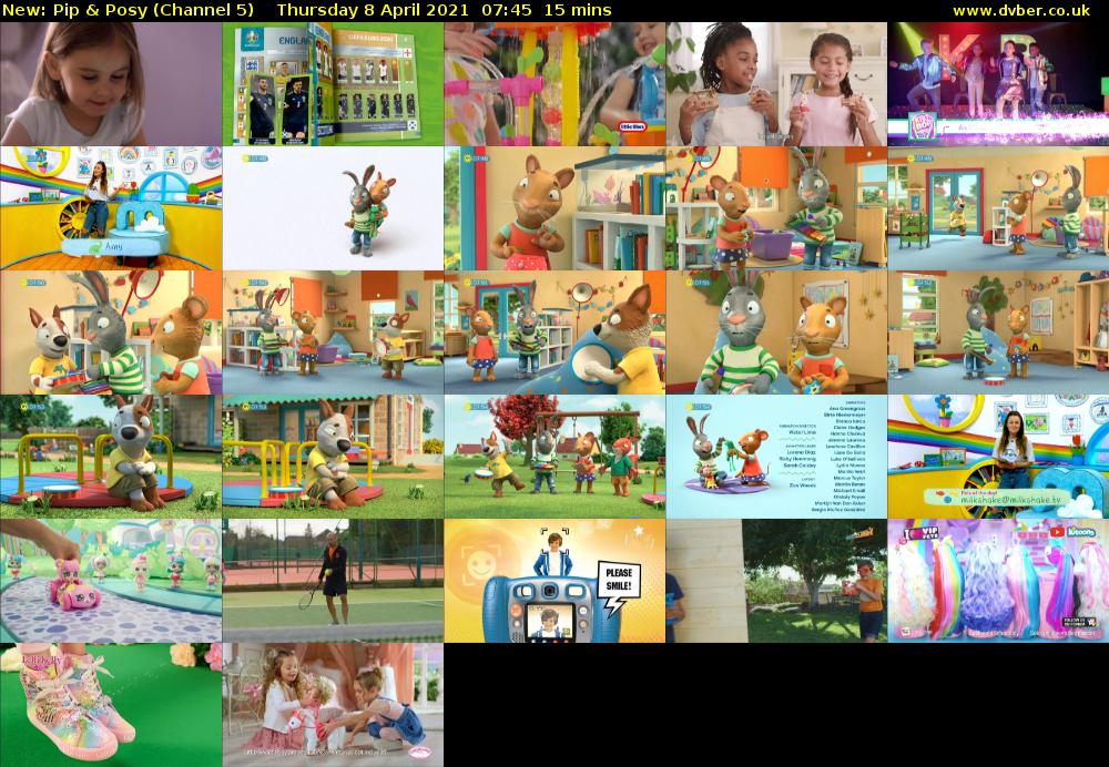 Pip & Posy (Channel 5) Thursday 8 April 2021 07:45 - 08:00