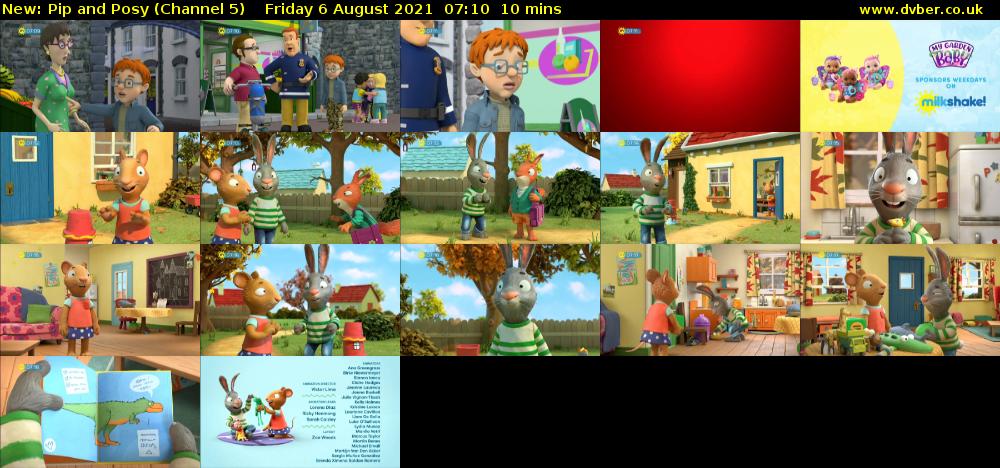 Pip and Posy (Channel 5) Friday 6 August 2021 07:10 - 07:20