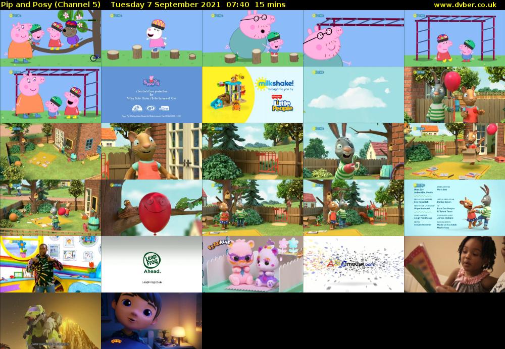 Pip and Posy (Channel 5) Tuesday 7 September 2021 07:40 - 07:55