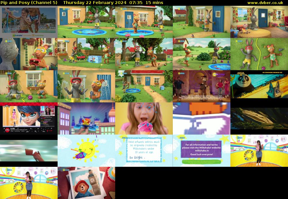 Pip and Posy (Channel 5) Thursday 22 February 2024 07:35 - 07:50