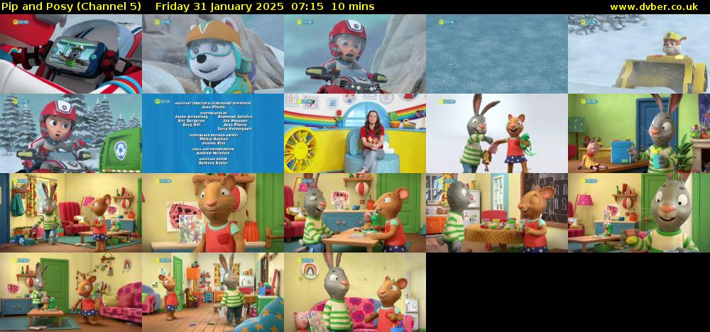 Pip and Posy (Channel 5) Friday 31 January 2025 07:15 - 07:25