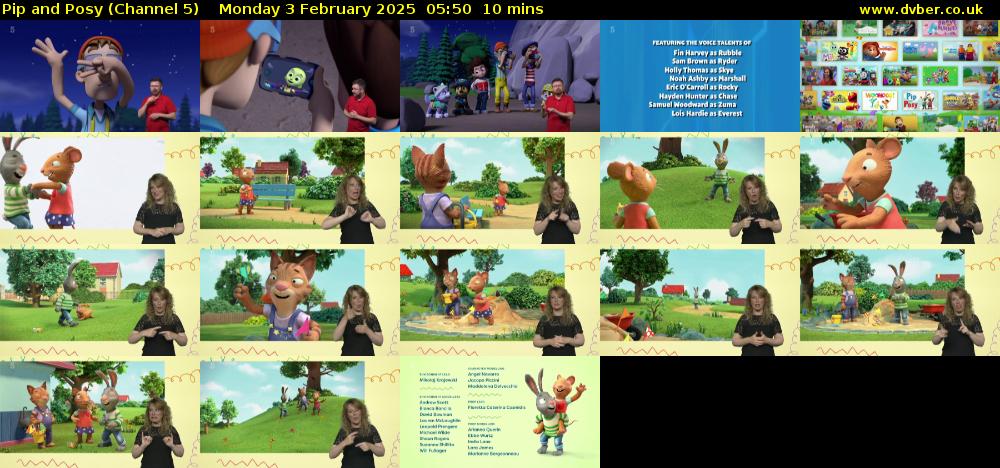 Pip and Posy (Channel 5) Monday 3 February 2025 05:50 - 06:00